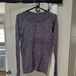 Women's lululemon Swiftly Tech Long Sleeve- space-dye heathered purple - size 8